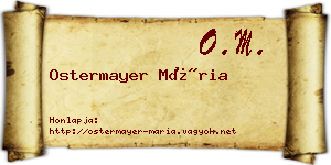 Ostermayer Mária névjegykártya